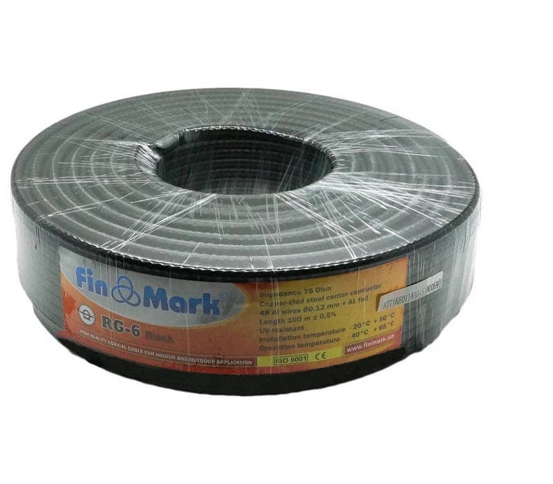 Кабель коаксіальний 75 Ом FinMark RG-6